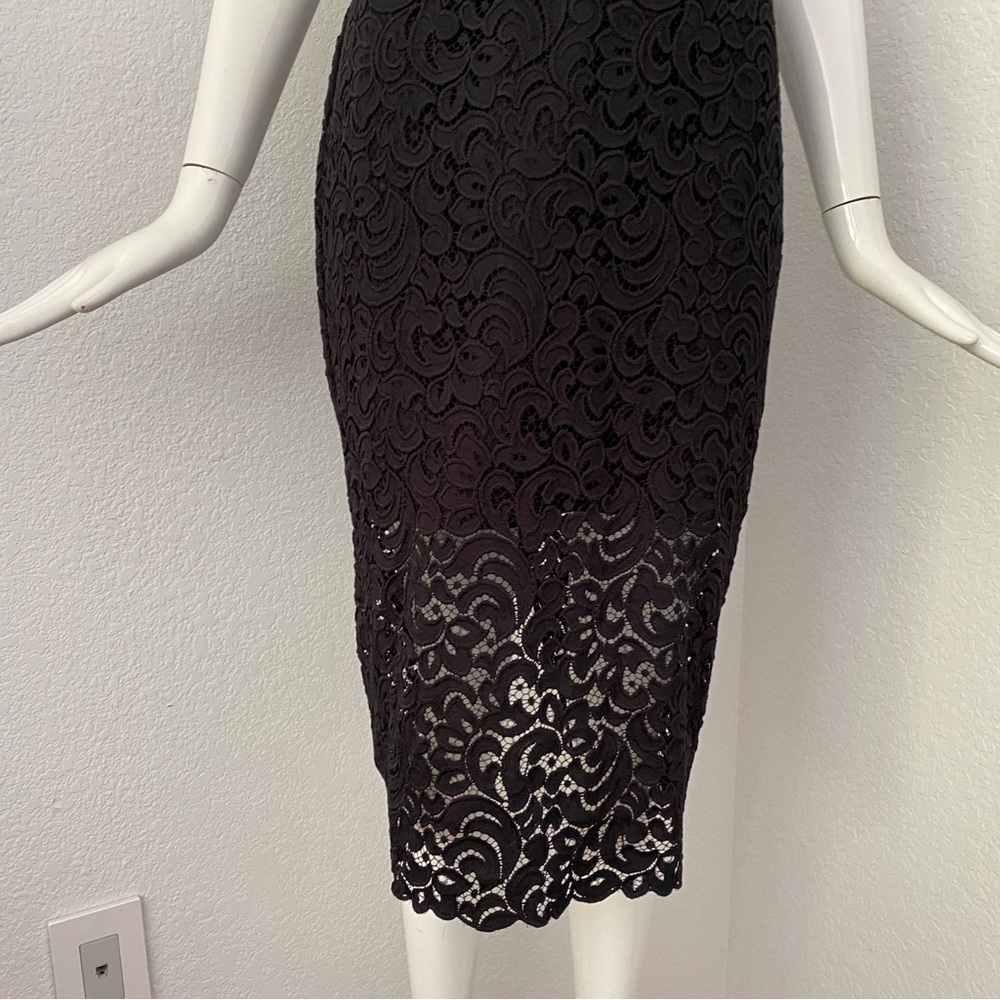 Nicholas Black Lace Midi Dress - Gem